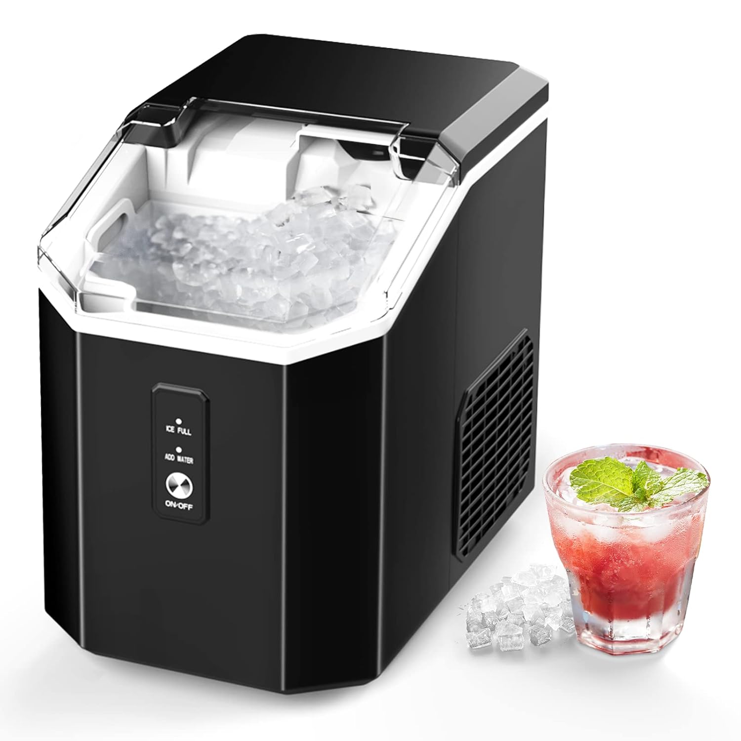 Ice maker Fooing HZB-15NA self-cleaning 16 kg/24 h BLACK
