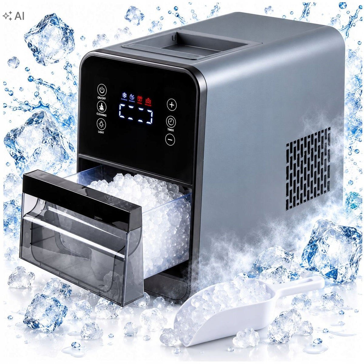 Ice maker ice machine DOMO DO9286IB black 152W NUGGETS