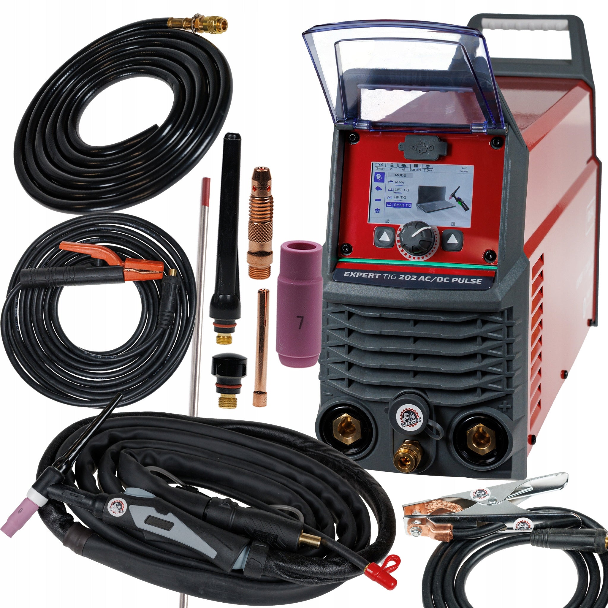 Ideal EXPERT TIG 202 AC/DC PRO Welder with PULSE SYNERGY REMOTE CONTROL