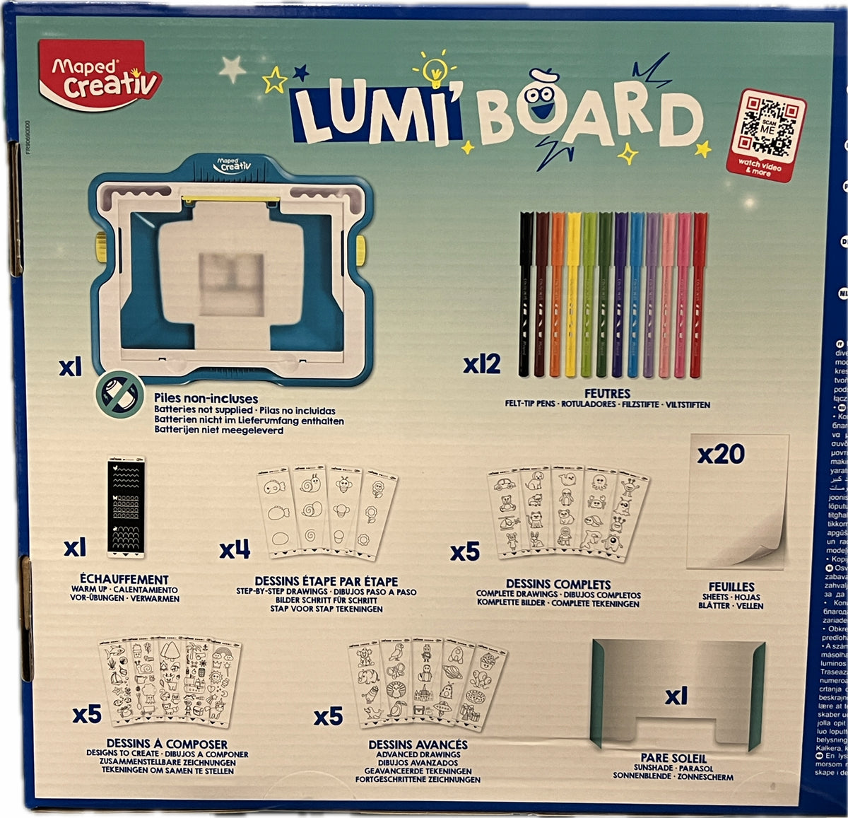 Illuminated Drawing Board LUMI BOARD Gift for Child + Pencils Manufacturer code 2025