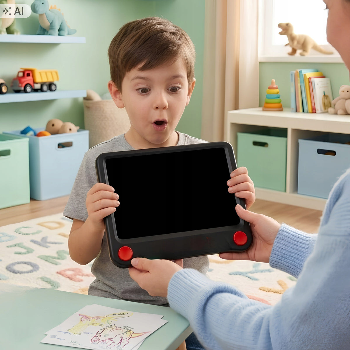 Illuminated LED Drawing Board Graphic Tablet Magic Drawing Board Children 3D Packaging status original