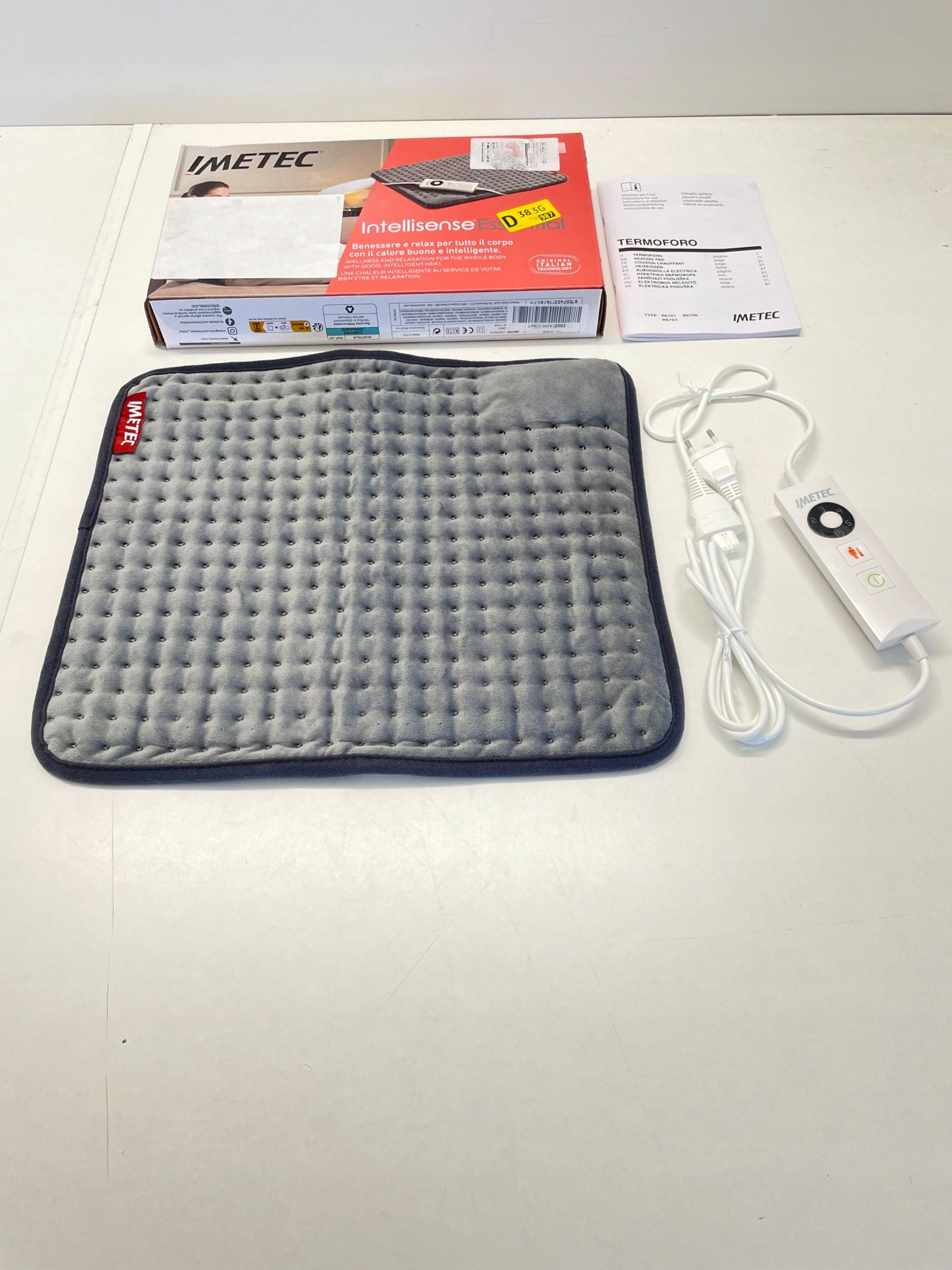 Imetec heating mat 40x35 cm fast heating, hypoallergenic fabric Color gray