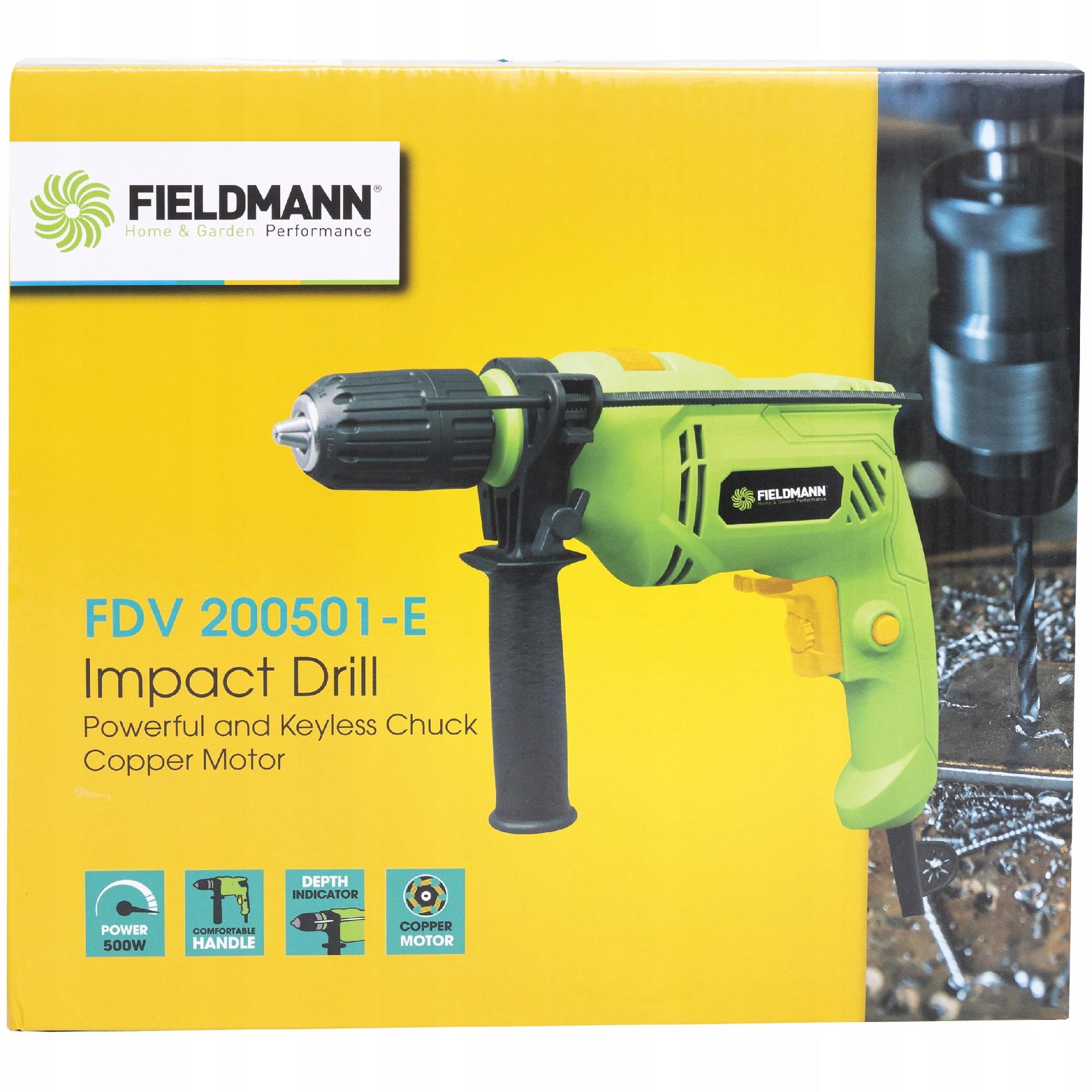 Impact Drilling Machine Fieldmann FDV 200501-E 500W Strong Lightweight Manufacturer code FDV 200501-E