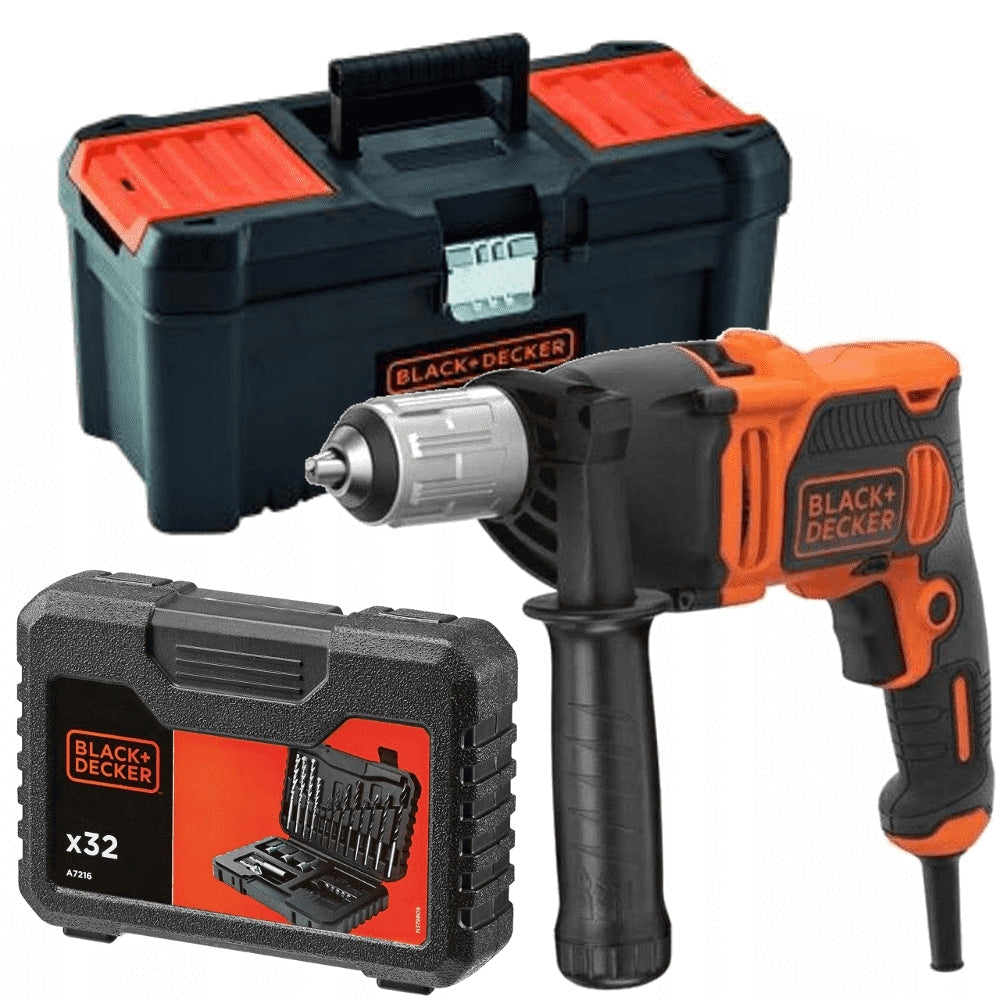 Impact drill 850W + 32 accessories Black+Decker [BEH850KA32-QS]