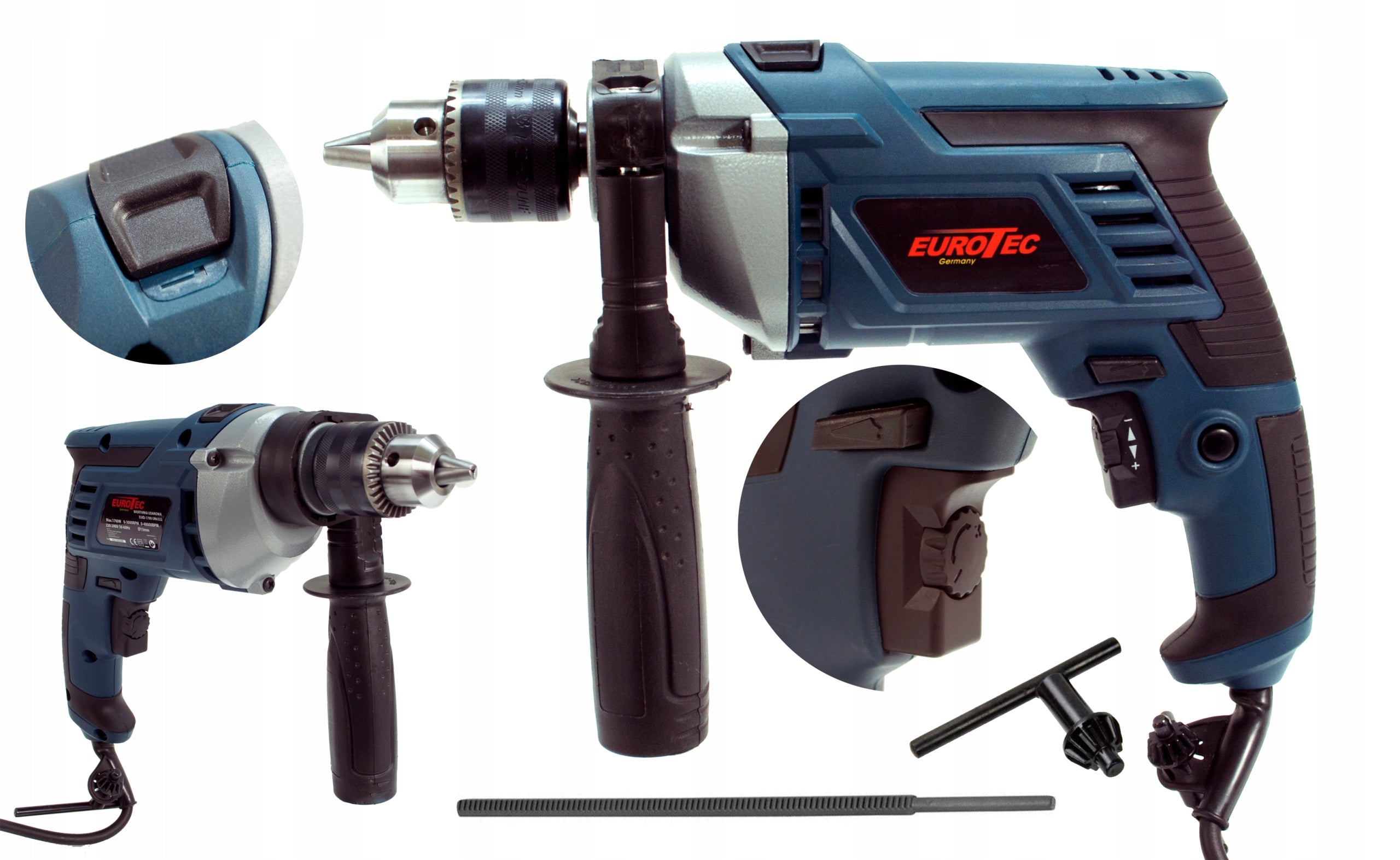 Impact drill EUROTEC EUID-1700 1700W 3000RPM power