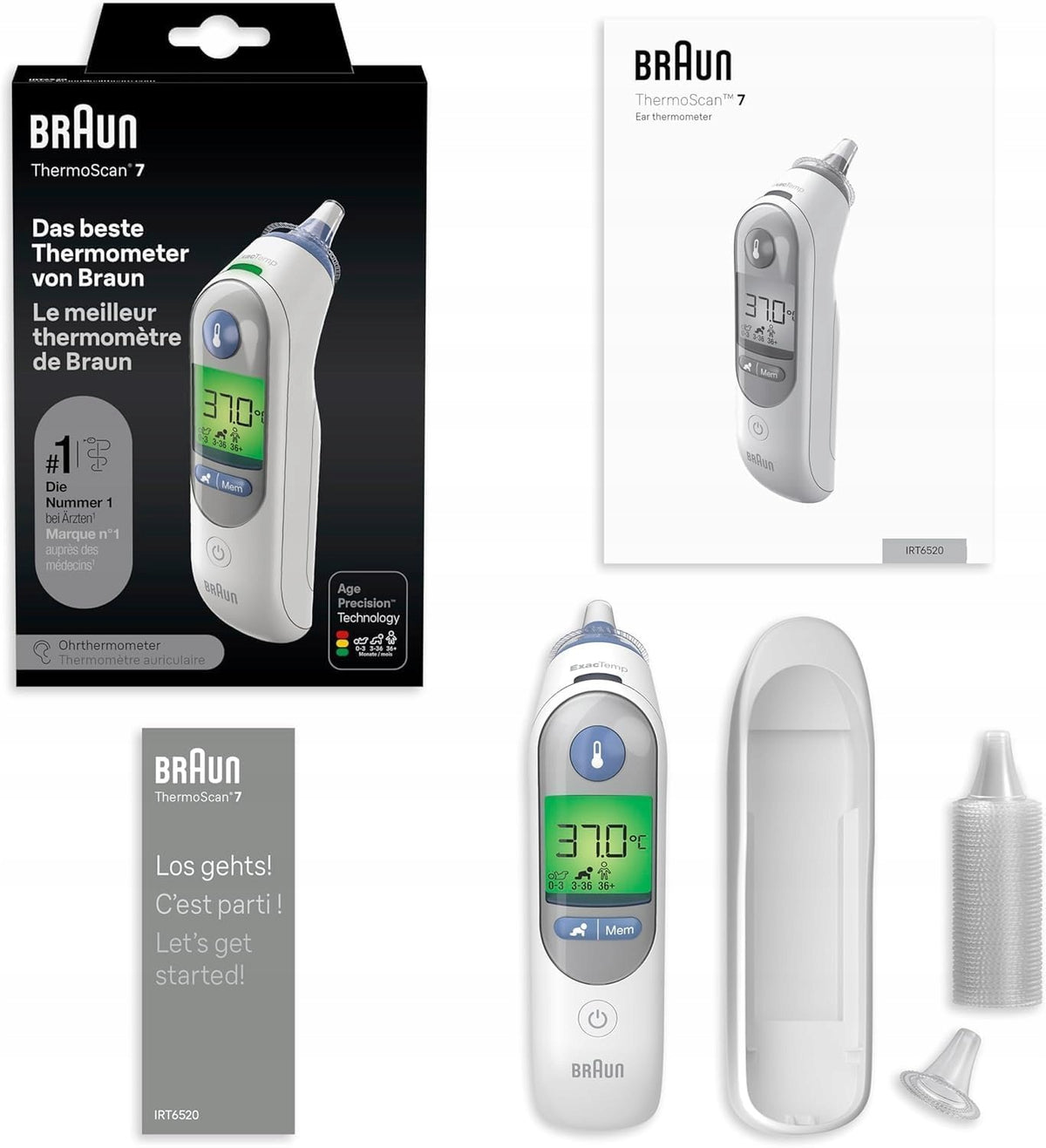 In-ear thermometer Braun ThermoScan 7 IRT6520 Age Precision White Brand Braun
