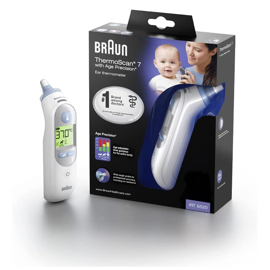 In-ear thermometer Braun ThermoScan 7 IRT6520 Age Precision White Medical device no