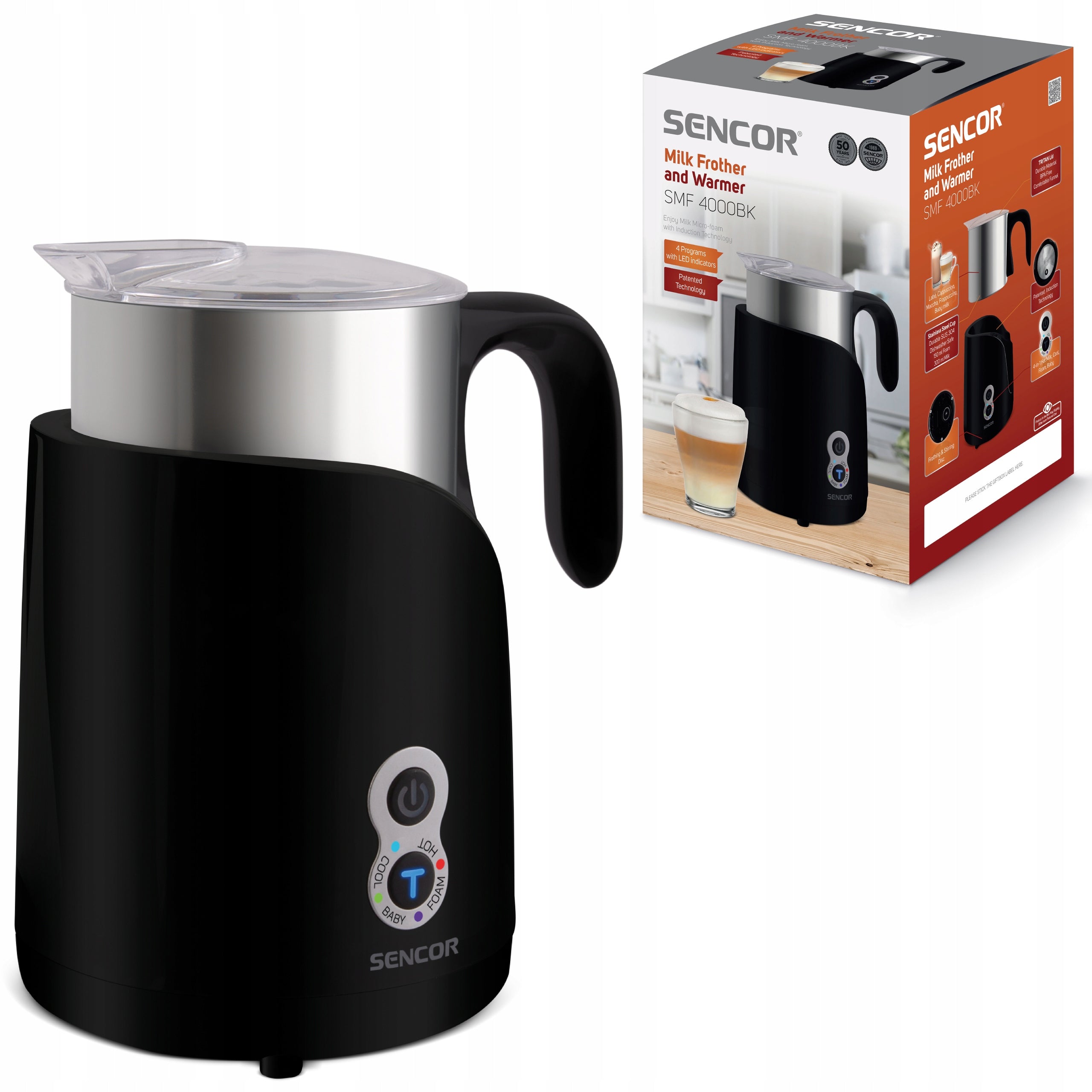 Induction Milk Foamer SMF 4000BK 4 MODES Packaging status original