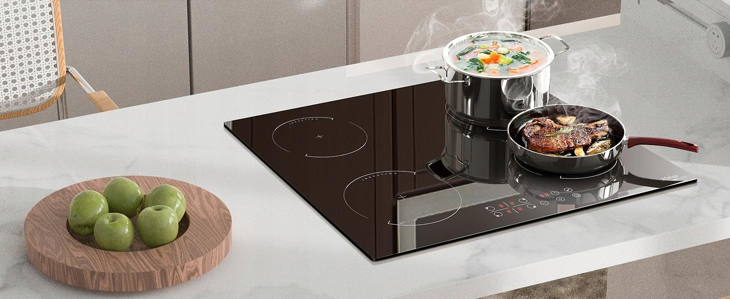 Induction hob Hobsir 4 burners 3500W HSI-B46414-VDE Packaging status original