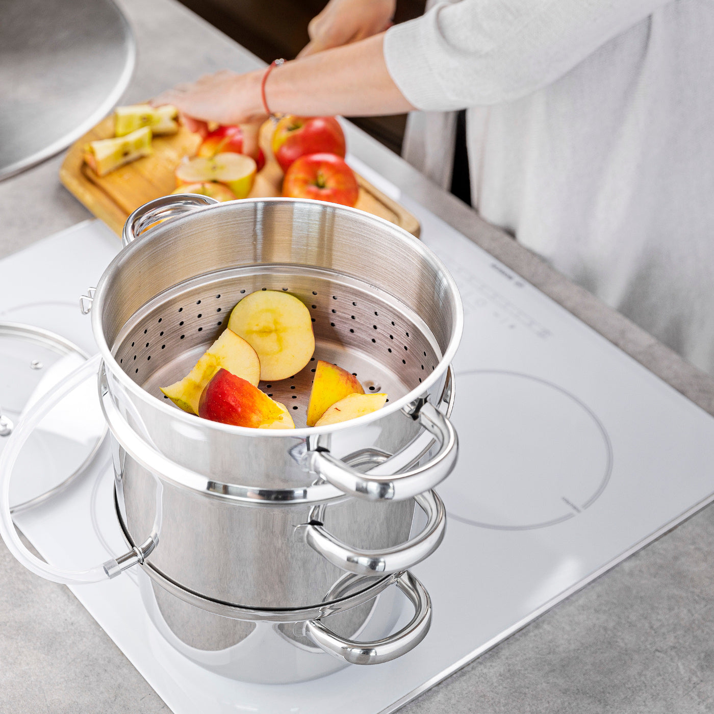 Induction juicer Florina 5 l stainless steel with glass cover Brand Florina