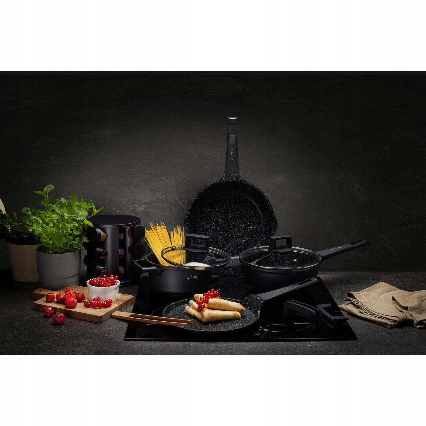 Induction wok pan with lid Starke Pro Taylor Marble 32 cm Manufacturer code 5903313431149