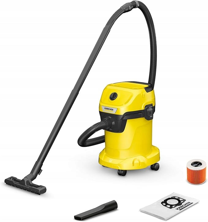 Industrial Vacuum Cleaner Kärcher WD 3 1000 W For Dry and Wet Cleaning