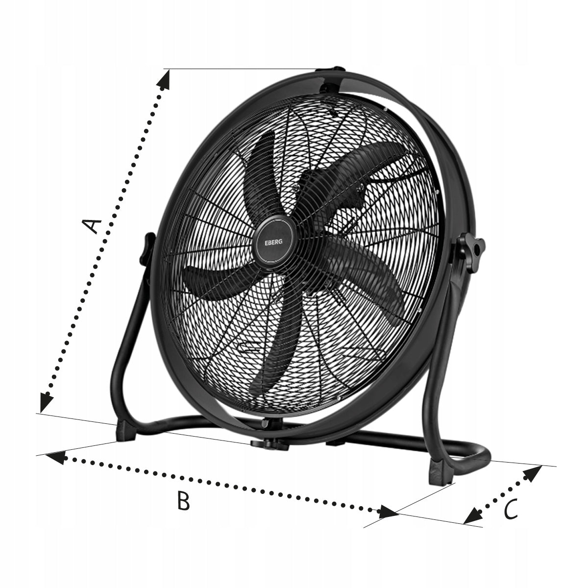 Industrial Workshop Floor Fan EBF Circulator 50cm Powerful 130W Fan type floor