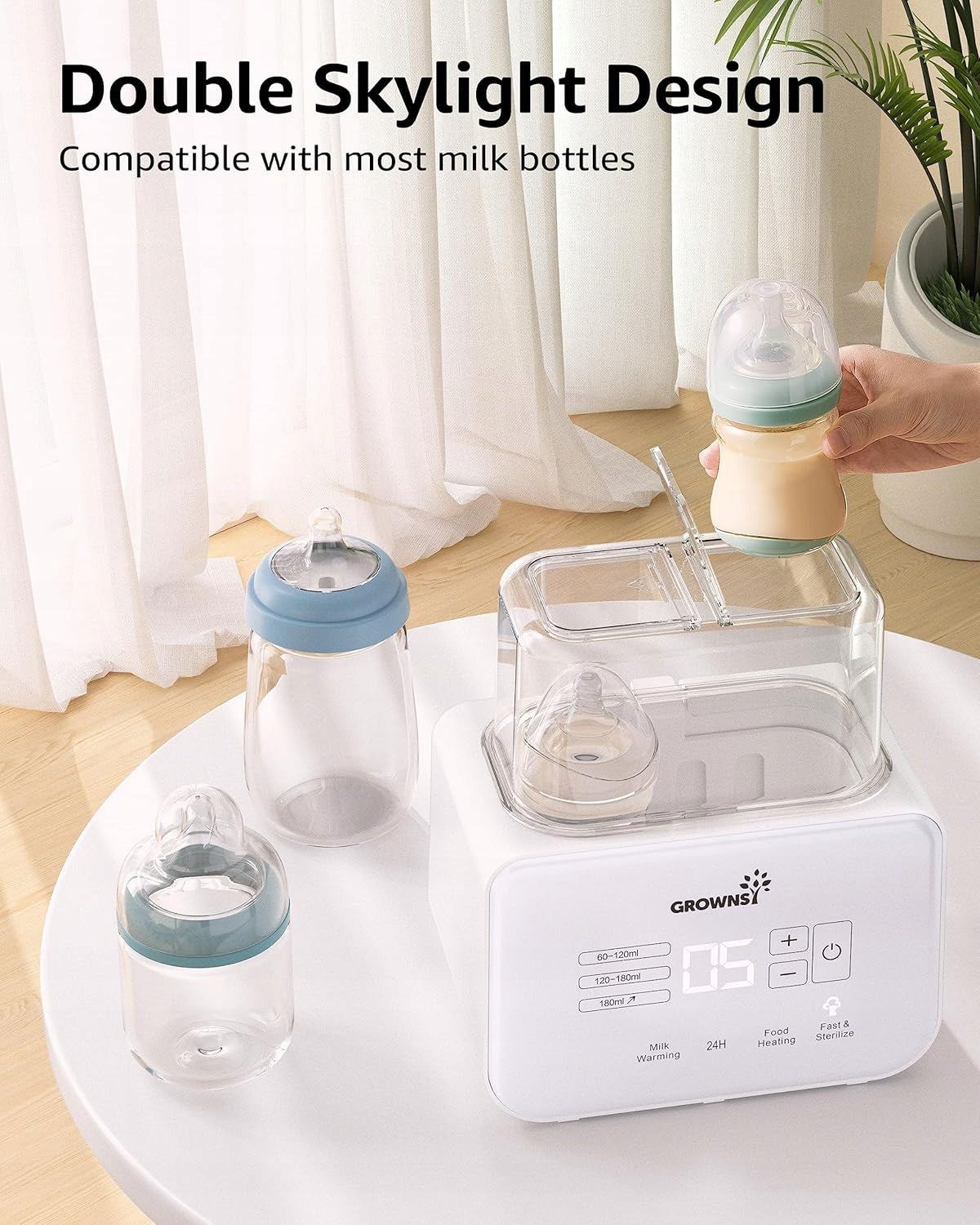 Infant Bottle Warmer Sterilizer 8in1 LCD GROWNSY Manufacturer code 2QMXD