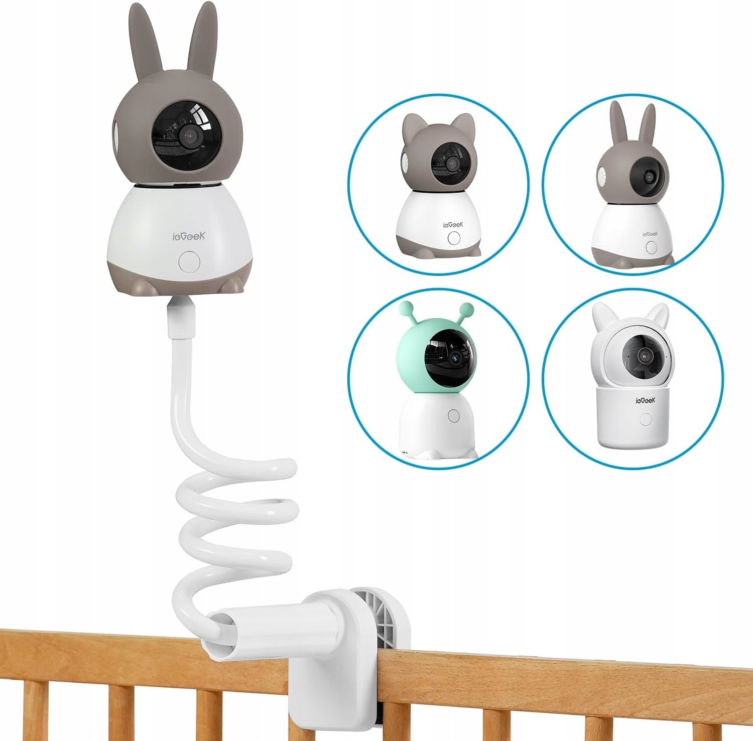 Infant Camera Holder Flexible Adjustable Rotating Crib