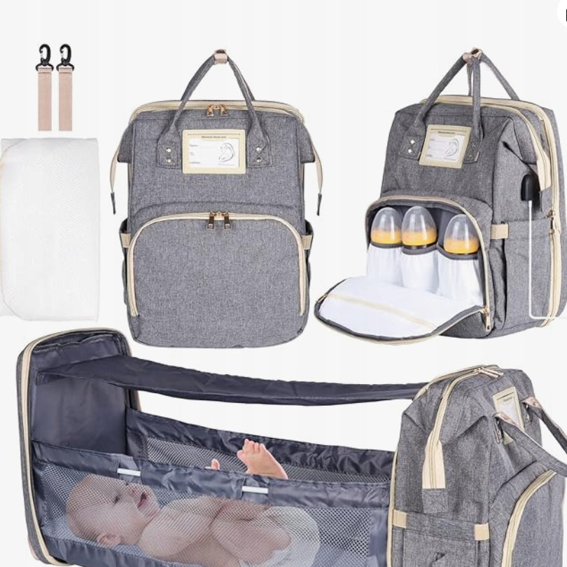 Infant Changing Backpack with Cot Function and USB Port