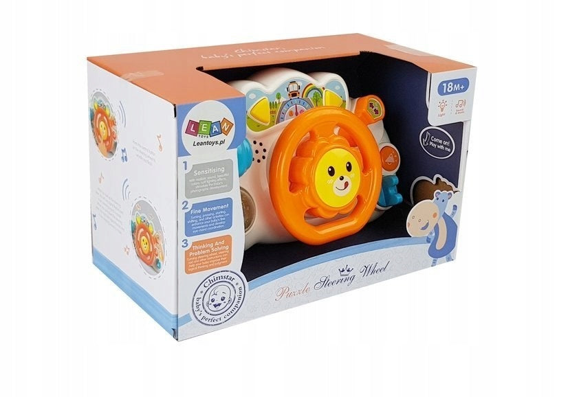 Infant Educational Steering Wheel Orange Lean Toys Kid's age 18＋ months