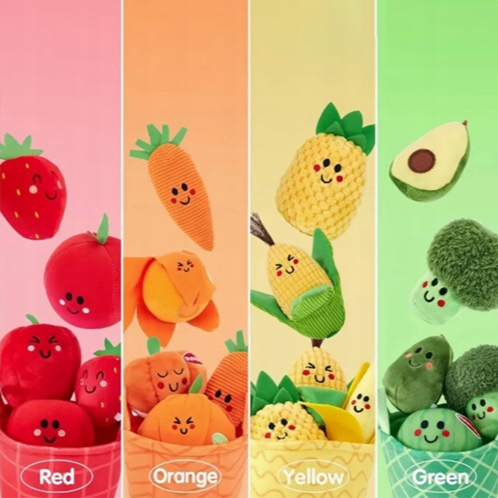 Infant Sensory Toy Color Plush Fruit Vegetable Sorting Brand Bedee