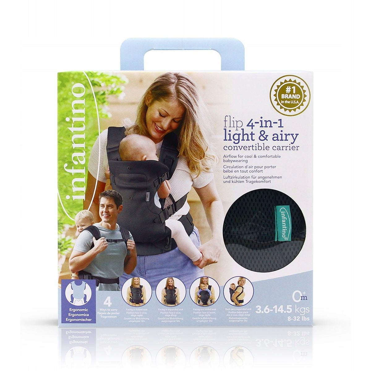 Infantino Carrier 4in1 breathable black Manufacturer code #300126