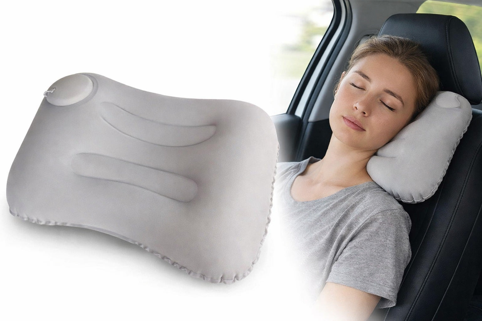 Inflatable Car Neck Travel Pillow Camping