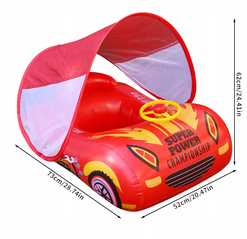 Inflatable Car for Children's Swimming Pool with Canopy and Steering Wheel 3+ Packaging status original