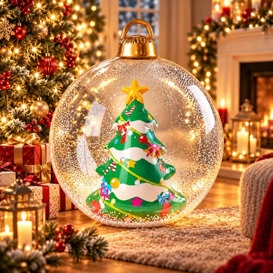 Inflatable Christmas Bauble 60 cm with Christmas Tree Christmas Decoration Brand no brand
