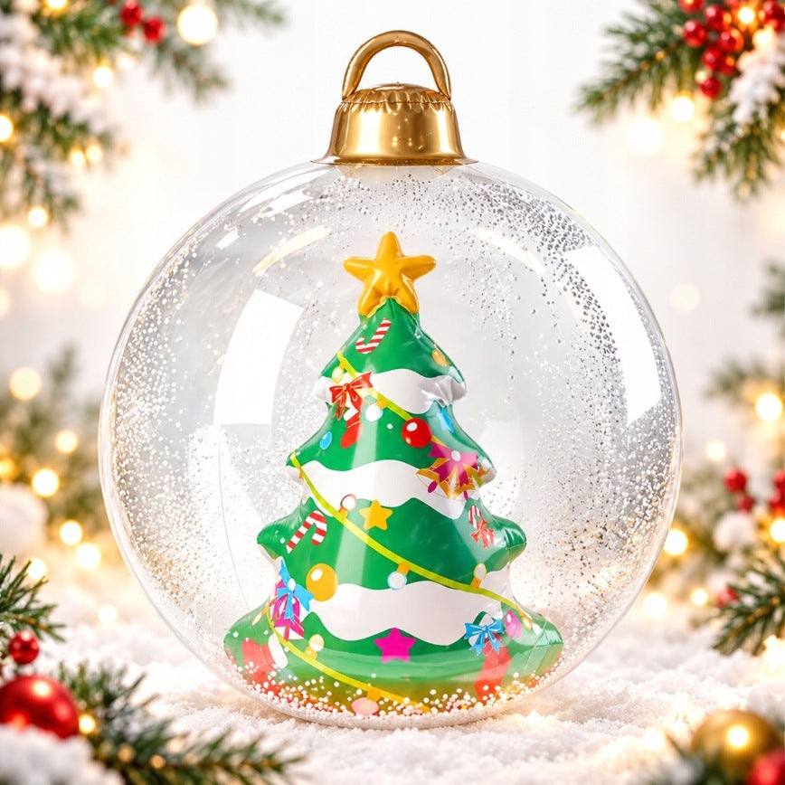 Inflatable Christmas Bauble 60 cm with Christmas Tree Christmas Decoration