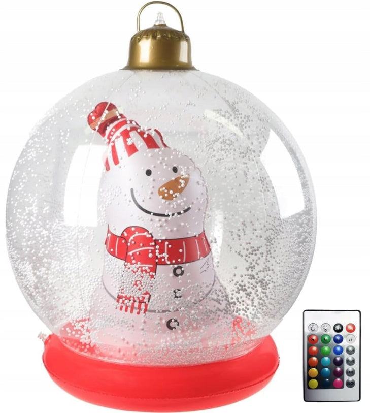 Inflatable Decorative Bauble With LEDs Christmas Ornament For Garden 60cm