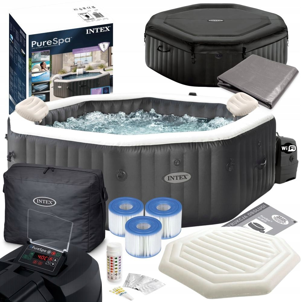 Inflatable Garden Spa Swimming Pool Hydromassage 211x211 Intex 28462 6 people New2026