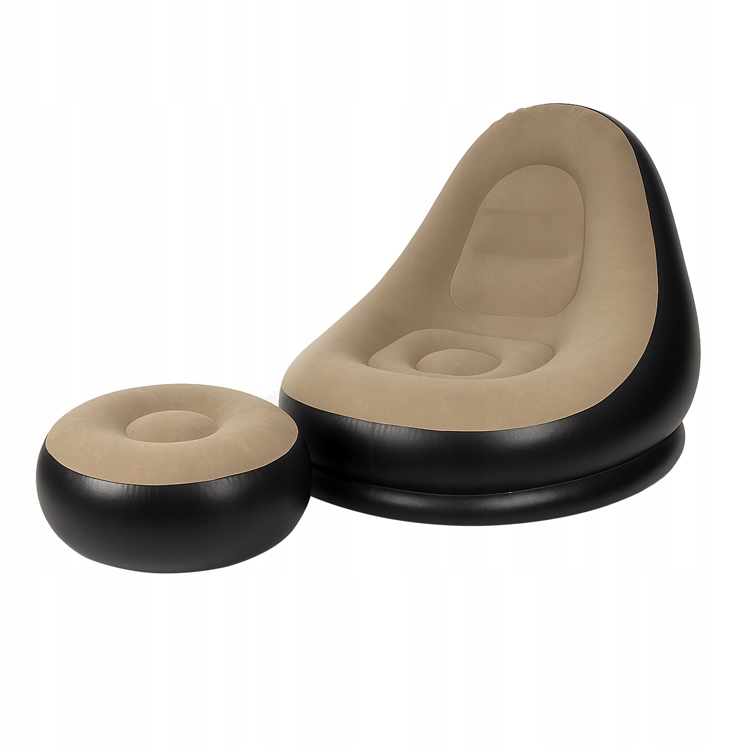 Inflatable Mattress Chair with Footrest Beach LoungerGarden Packaging status original