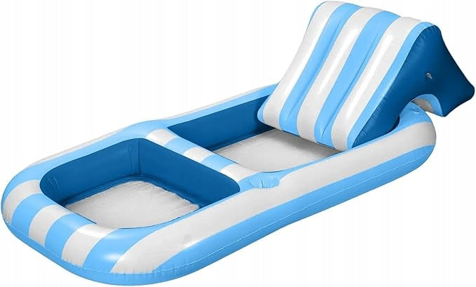 Inflatable Mattress Sunbed with Backrest Cup Holder 180X80 with Mesh Brand Chiny