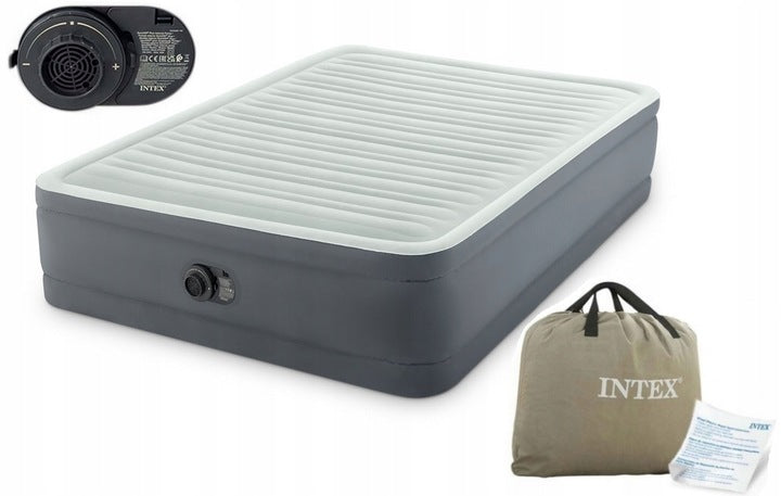 Inflatable Mattress Tourist 2-Person 203x152x46cm Intex Built-in Pump Manufacturer code 64906