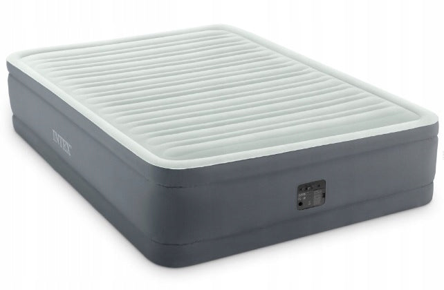 Inflatable Mattress Tourist 2-Person 203x152x46cm Intex Built-in Pump