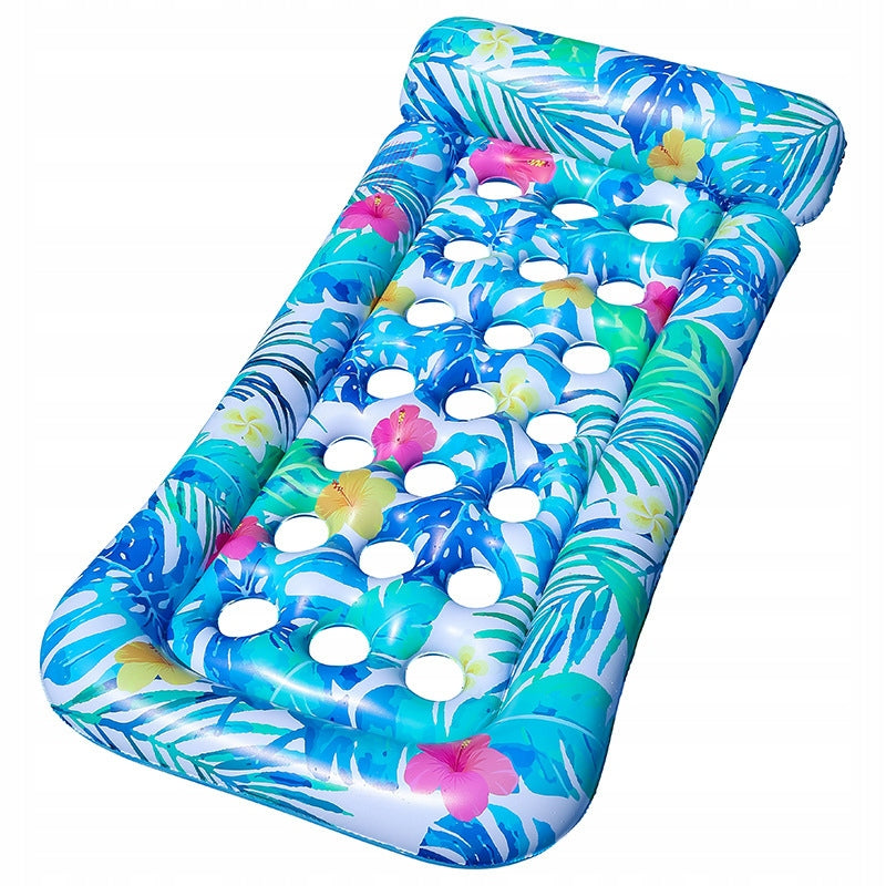 Inflatable Mattress for Swimming with Headrest 160x72 cm Swimming Pool Beach Lake Packaging status original