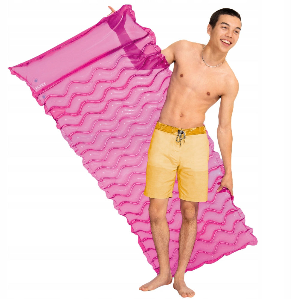 Inflatable Mattress for Water Swimming Pool Beach Lounger Swimming Pool 58807-2 PINK Color pink