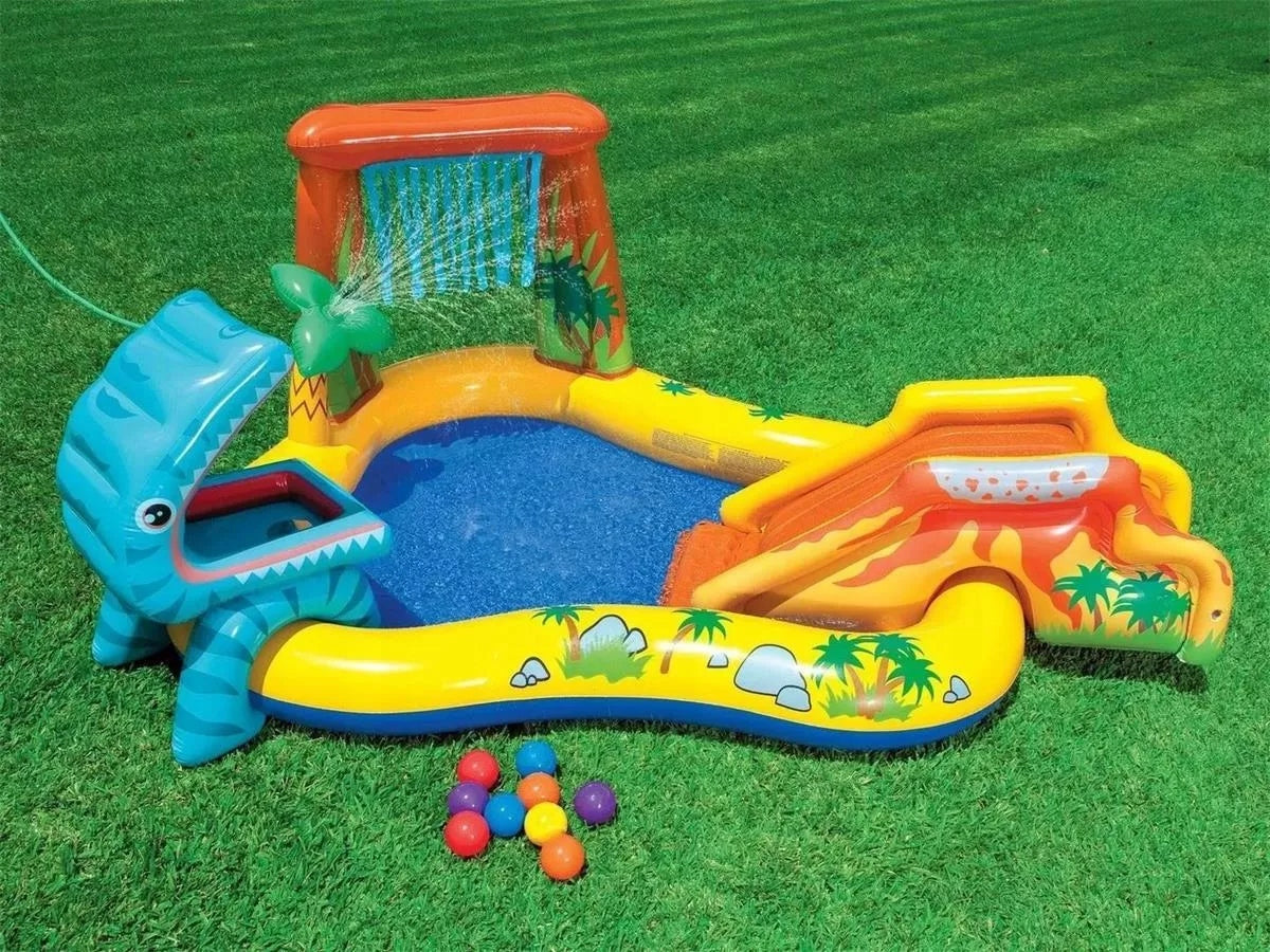 Inflatable Playground Dinosaurs with Pool and Slide INTEX Packaging status original