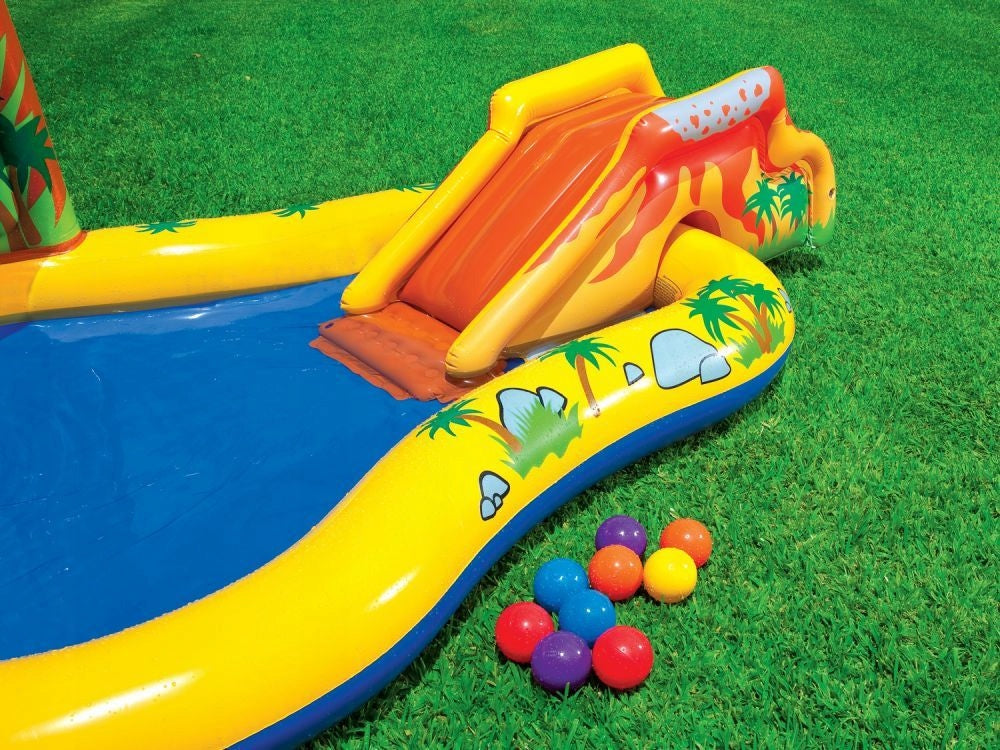 Inflatable Playground Pool Dinosaurs Intex 57444 Slide Ball Sprinkler Height 109 cm