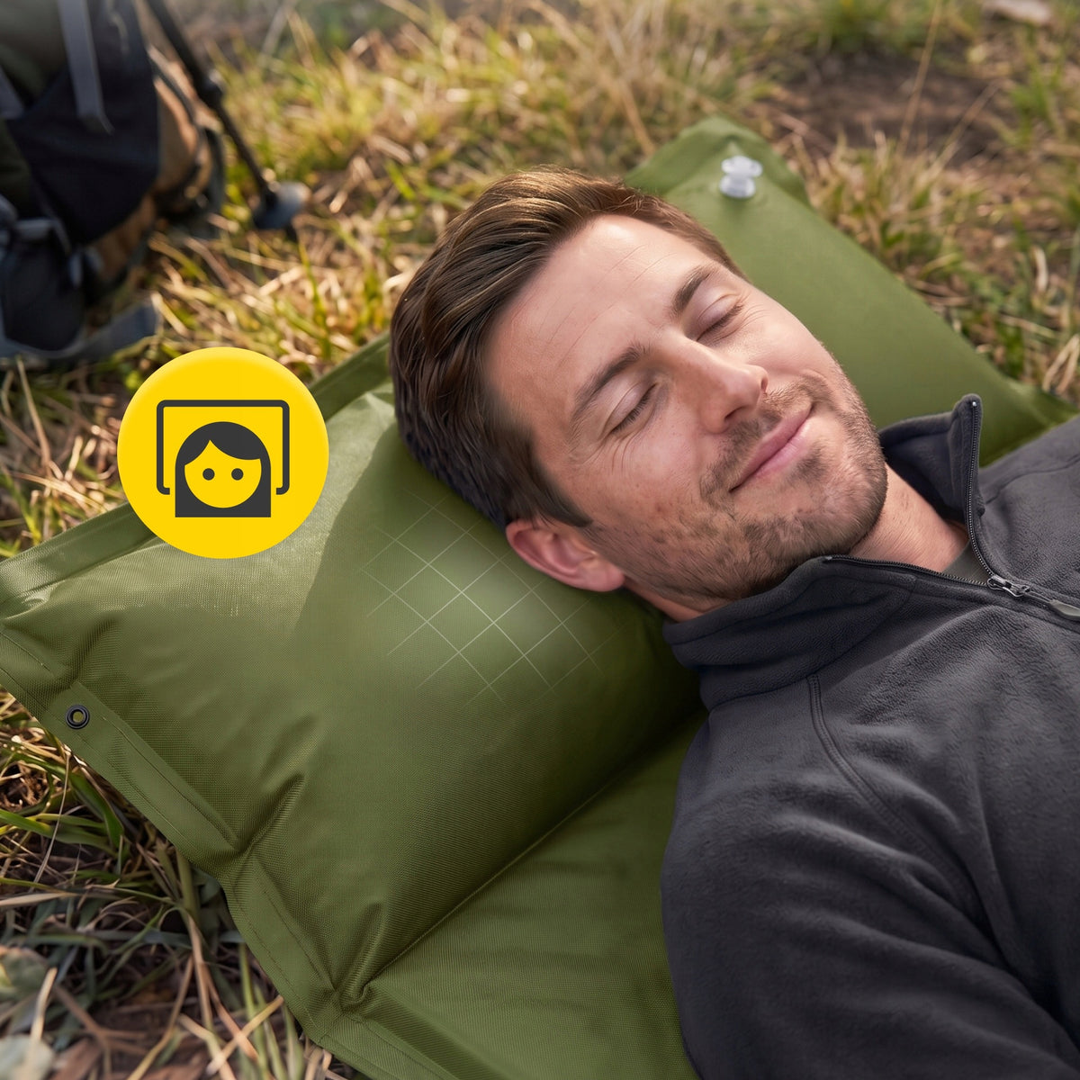 Inflatable Sleeping Mattress Self-inflating Mat 188x65cm Single Lightweight Manufacturer code Mata samopompująca z poduszką 188x65cm