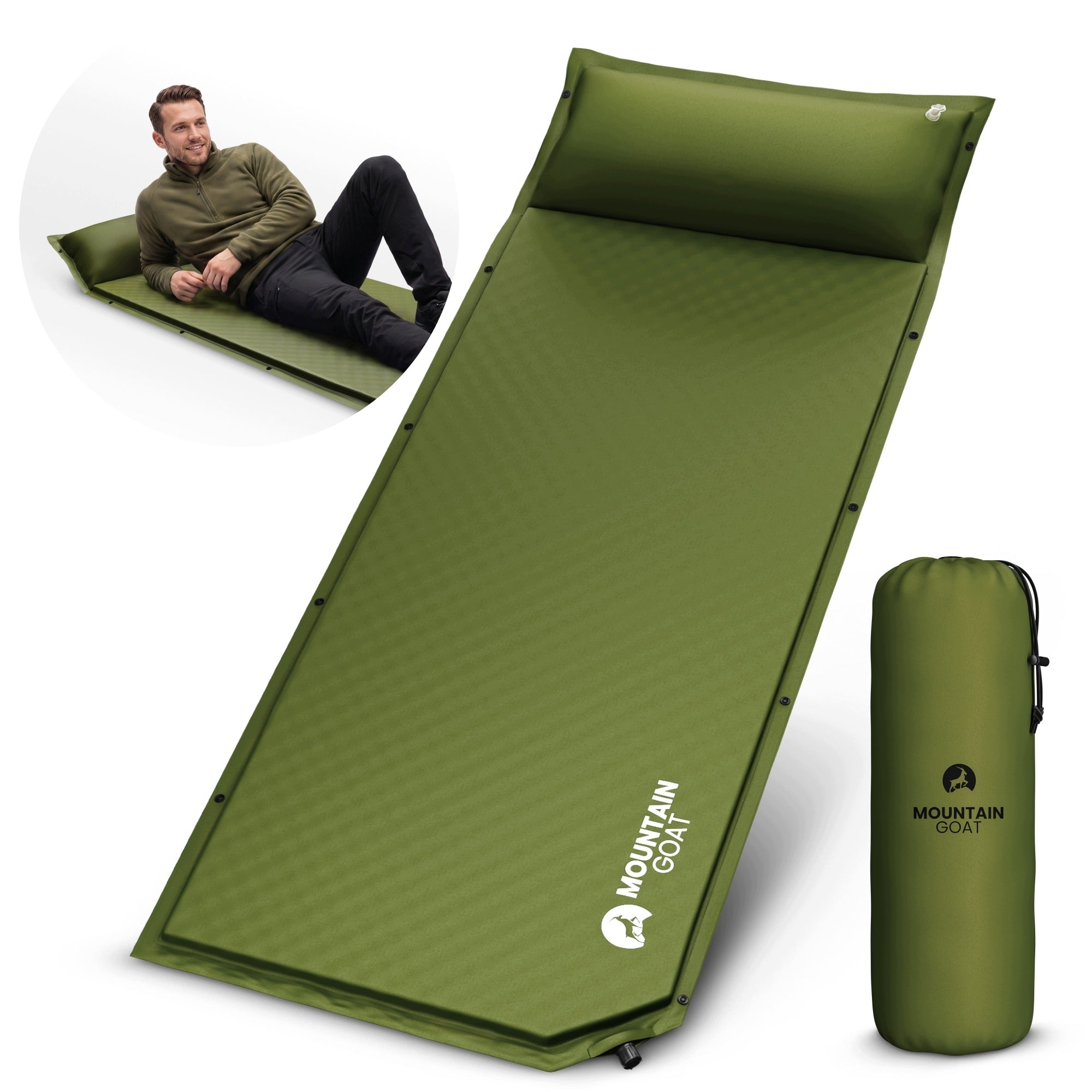 Inflatable Sleeping Mattress Self-inflating Mat 188x65cm Single Lightweight