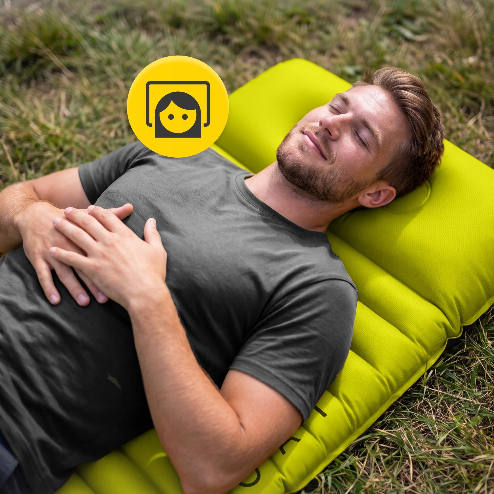 Inflatable Sleeping Mattress Thick 10cm With Pump Camping Hiking Mat Manufacturer code Materac turystyczny dmuchany AeroCOMFORT