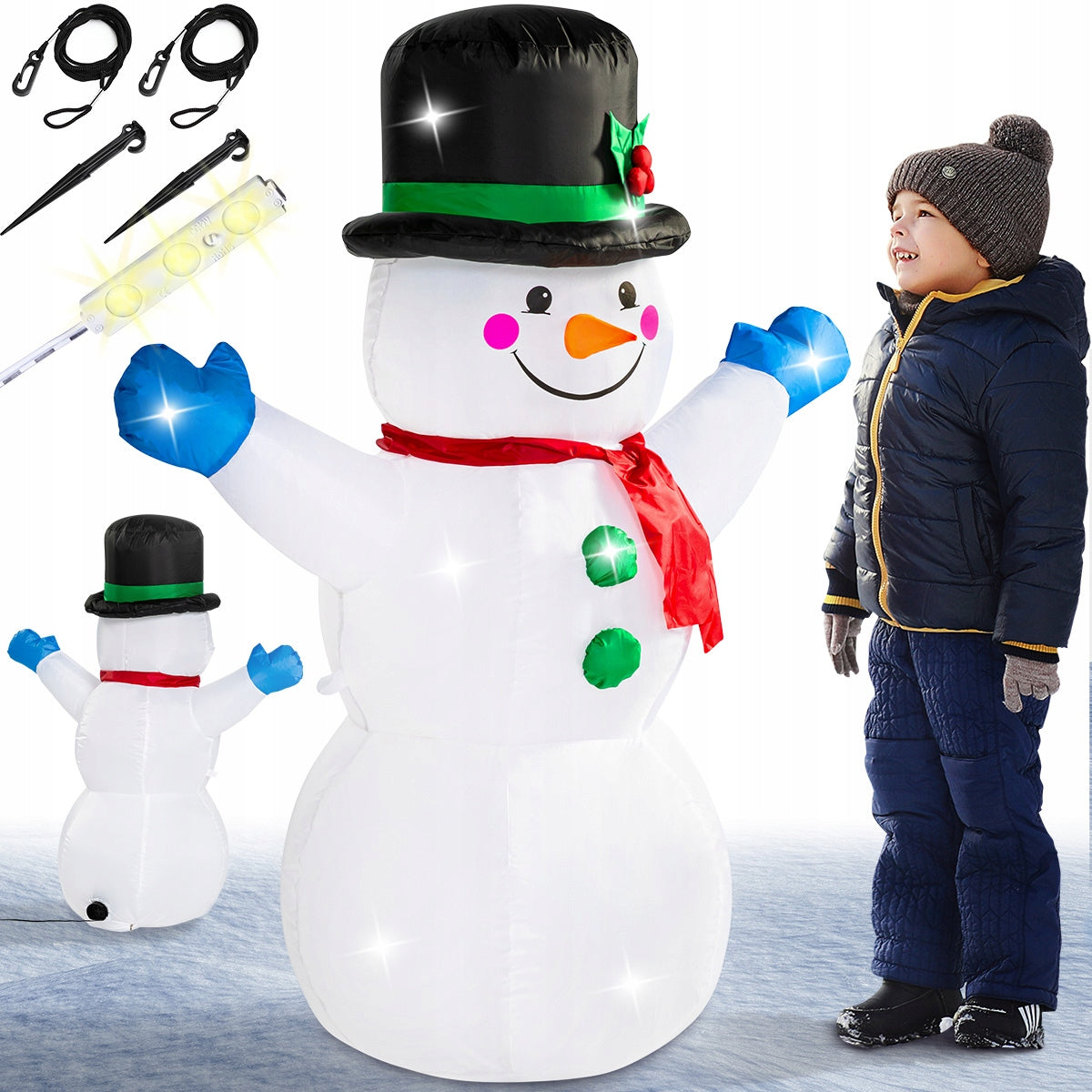Inflatable Snowman Christmas LED Decoration 120cm