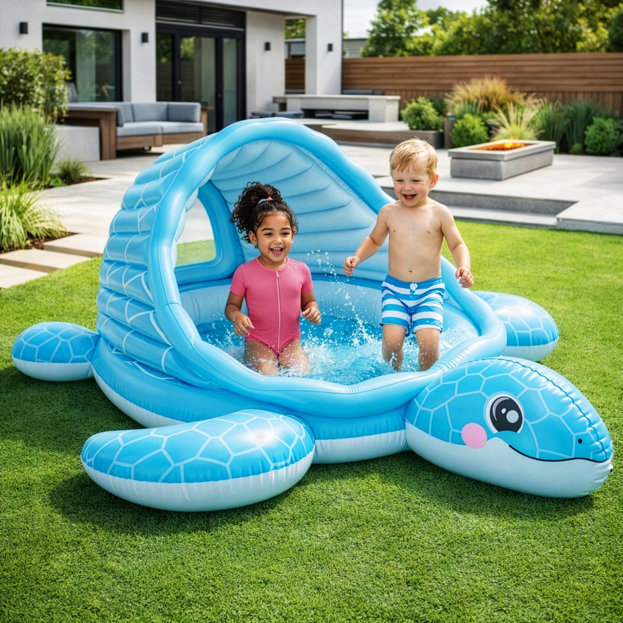 Inflatable Swimming Pool for Children Water Playground Dry Pool Balls INTEX 48677NP Length 218 cm