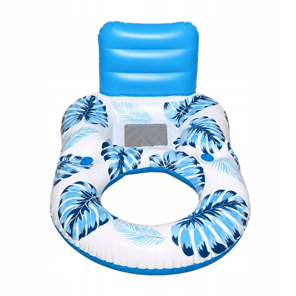 Inflatable mattress for swimming lounge chair with backrest and visor blue Manufacturer code KX2706