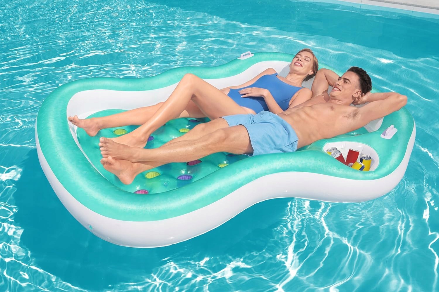 Inflatable mattress for swimming water beach double 224x174cm Bestway Brand Bestway