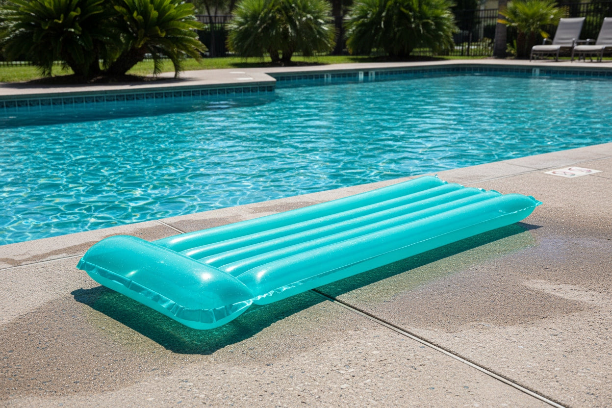 Inflatable mattress with pillow Bestway turquoise for swimming pool beach lakes up to 90kg Brand Best