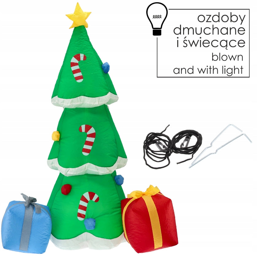 Inflatable ornament - led Christmas tree 180 cm Packaging status original