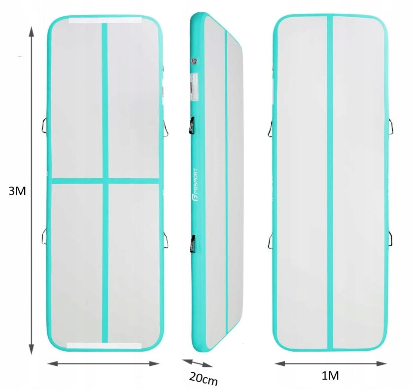Inflatable path acrobatic gymnastic mat FBSPORT 300 cm 20cm Manufacturer code x