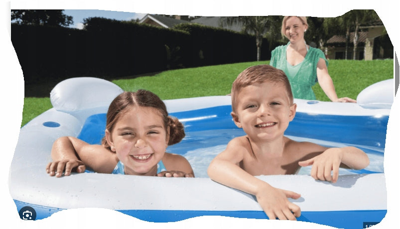 Inflatable pool rectangular large dimension check200=150 cm Length 305 cm