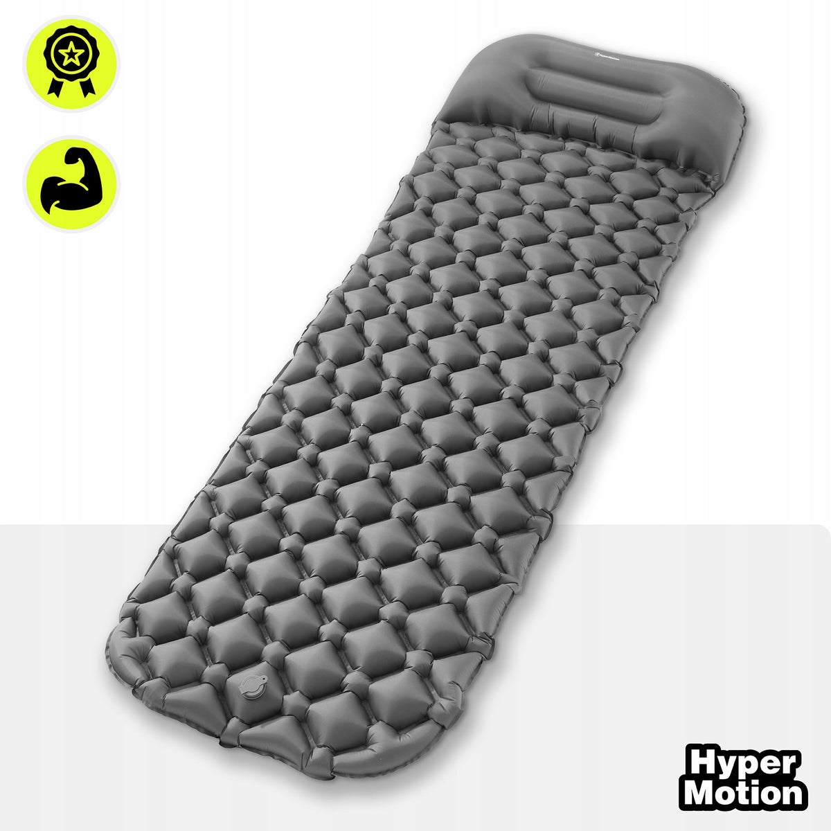 Inflatable trekking mattress 190x56 cm ultralight HyperMotion grey Packaging status original