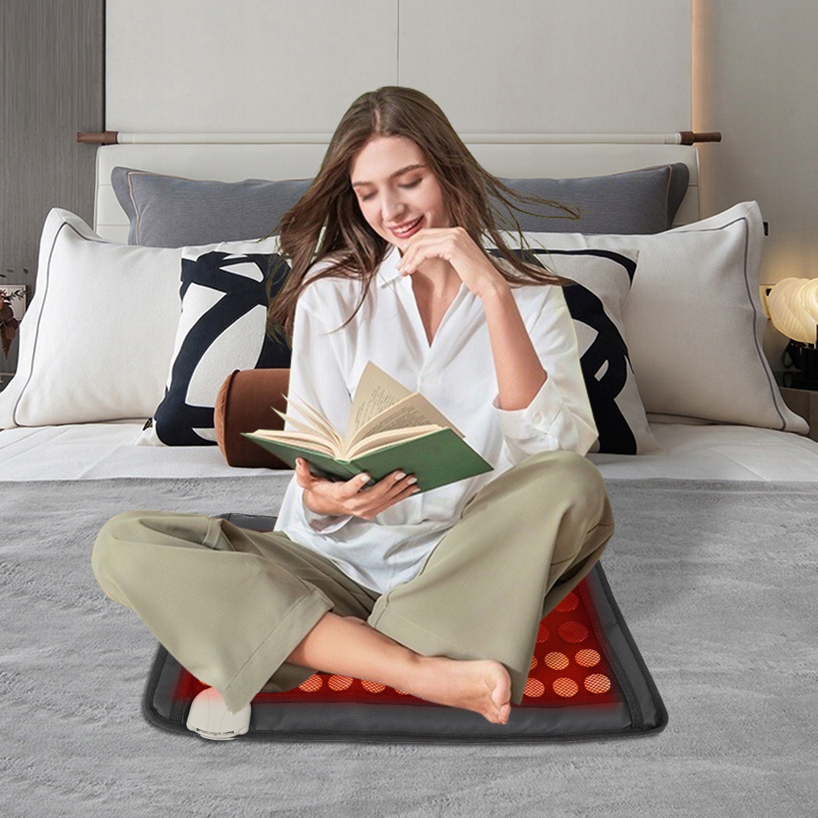 Infrared Back Heating Pad with Natural Jade Tourmaline Smart Controller Manufacturer code vzafdszfadezfa